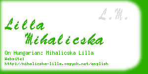 lilla mihalicska business card